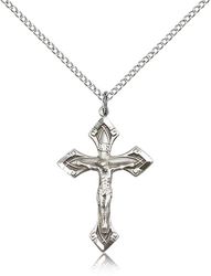 Sterling Silver Crucifix Medal Pendant" itemprop="image