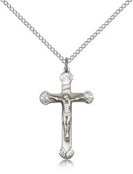 Sterling Silver Crucifix Medal Pendant" itemprop="image