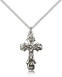 Sterling Silver Crucifix Medal Pendant" itemprop="image