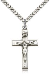 Sterling Silver Crucifix Medal Pendant" itemprop="image