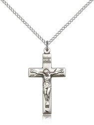 Sterling Silver Crucifix Medal Pendant" itemprop="image