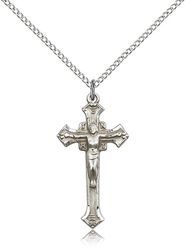 Sterling Silver Crucifix Medal Pendant" itemprop="image