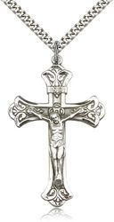 Sterling Silver Crucifix Medal Pendant" itemprop="image