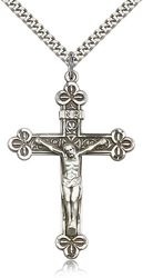 Sterling Silver Crucifix Medal Pendant" itemprop="image