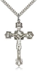 Sterling Silver Crucifix Medal Pendant" itemprop="image