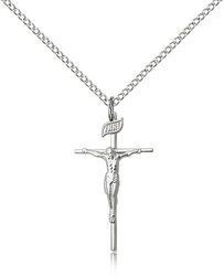 Sterling Silver Crucifix Medal Pendant" itemprop="image