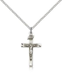 Sterling Silver Crucifix Medal Pendant" itemprop="image