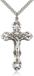 Sterling Silver Crucifix Medal Pendant" itemprop="image