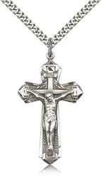 Sterling Silver Crucifix Medal Pendant" itemprop="image