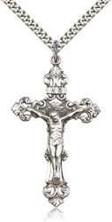 Sterling Silver Crucifix Medal Pendant" itemprop="image