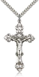 Sterling Silver Crucifix Medal Pendant" itemprop="image