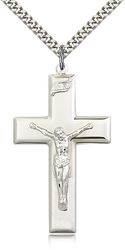 Sterling Silver Crucifix Medal Pendant" itemprop="image