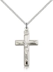 Sterling Silver Crucifix Medal Pendant" itemprop="image