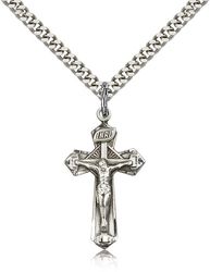 Sterling Silver Crucifix Medal Pendant" itemprop="image