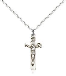 Sterling Silver Crucifix Medal Pendant" itemprop="image