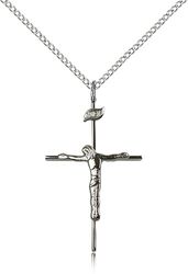 Sterling Silver Crucifix Medal Pendant" itemprop="image