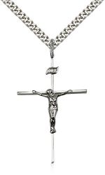 Sterling Silver Crucifix Medal Pendant" itemprop="image