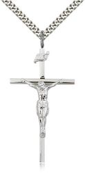 Sterling Silver Crucifix Medal Pendant" itemprop="image