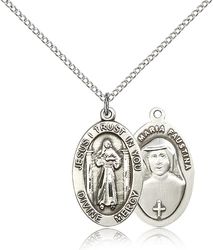 Sterling Silver Divine Mercy Medal Pendant" itemprop="image