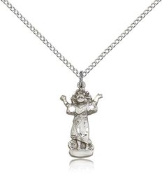 Sterling Silver Divino Nino Medal Pendant" itemprop="image