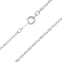 Sterling Silver Drawn Cable Neck Chain" itemprop="image