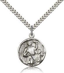 Sterling Silver Genesius Medal Pendant" itemprop="image