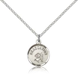 Sterling Silver Graduation Medal Pendant" itemprop="image