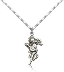 Sterling Silver Guardian Angel Medal Pendant" itemprop="image