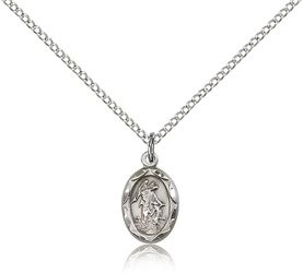 Sterling Silver Guardian Angel Medal Pendant" itemprop="image