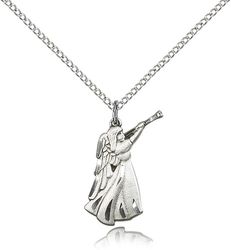 Sterling Silver Guardian Angel Medal Pendant" itemprop="image