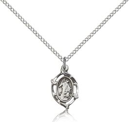 Sterling Silver Guardian Angel Medal Pendant" itemprop="image