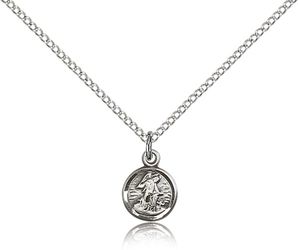 Sterling Silver Guardian Angel Medal Pendant" itemprop="image