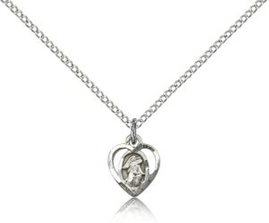 Sterling Silver Guardian Angel Medal Pendant" itemprop="image