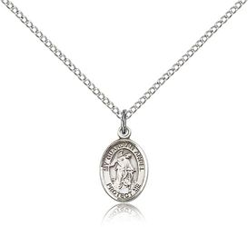 Sterling Silver Guardian Angel Patron Saint Medal Pendant - Small" itemprop="image