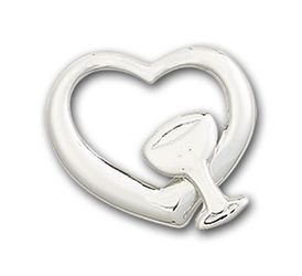 Sterling Silver Heart / Chalice Medal Pendant" itemprop="image