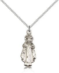 Sterling Silver Infant of Prague Medal Pendant" itemprop="image