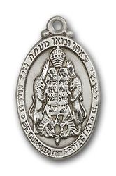 Sterling Silver Jewish Protection Medal Pendant" itemprop="image