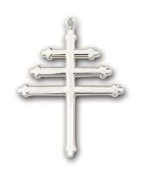 Sterling Silver Marionite Cross Medal Pendant" itemprop="image