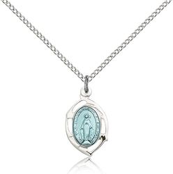 Sterling Silver Miraculous Medal Pendant" itemprop="image