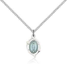 Sterling Silver Miraculous Medal Pendant" itemprop="image