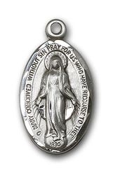 Sterling Silver Miraculous Medal Pendant" itemprop="image