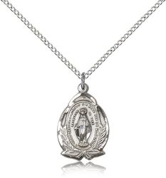 Sterling Silver Miraculous Medal Pendant" itemprop="image