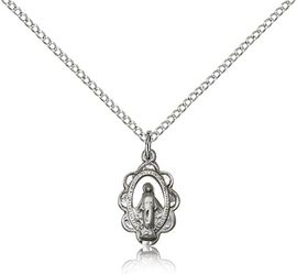 Sterling Silver Miraculous Medal Pendant" itemprop="image