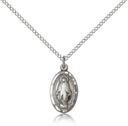 Sterling Silver Miraculous Medal Pendant" itemprop="image