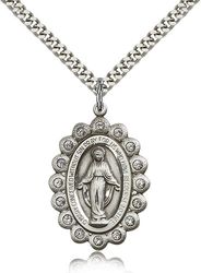 Sterling Silver Miraculous Medal Pendant" itemprop="image