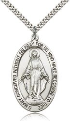 Sterling Silver Miraculous Medal Pendant" itemprop="image