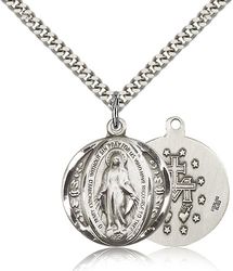 Sterling Silver Miraculous Medal Pendant" itemprop="image