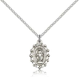 Sterling Silver Miraculous Medal Pendant" itemprop="image