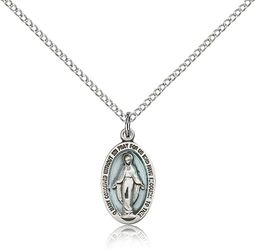 Sterling Silver Miraculous Medal Pendant" itemprop="image