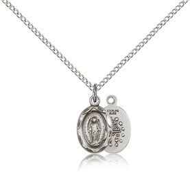 Sterling Silver Miraculous Medal Pendant" itemprop="image